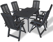 7-piece garden dining set plastic anthracite 274816 274816 - Garden Furniture