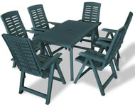 7-piece garden dining set plastic green 274808 274808 - Garden Furniture