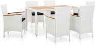 7-piece garden dining set white polyrattan 45981 45981 - Garden Furniture