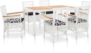 7-piece garden dining set white polyrate 45997 45997 - Garden Furniture