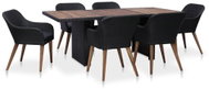 7-piece Garden Dining Set with Black Polyrattan Cushions 3057812 3057812 - Garden Furniture
