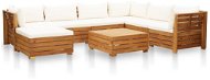 8-piece Garden Sofa and Cushions Acacia Cream White 46680 46680 - Garden Furniture