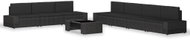 8-piece garden sofa polyratt black 3054579 3054579 - Garden Furniture