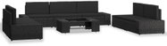 8-piece garden sofa polyrattan black 3054580 3054580 - Garden Furniture