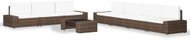 8-piece garden sofa polyrattan brown 3054591 3054591 - Garden Furniture