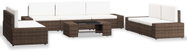 8-piece garden sofa polyrattan brown 3054592 3054592 - Garden Furniture