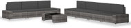 8-piece garden sofa polyrattan gray 3054603 3054603 - Garden Furniture