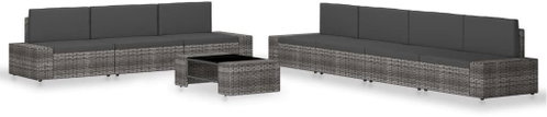 8-piece garden sofa polyrattan gray 3054603 3054603 - Garden Furniture - Main image