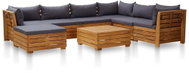 8-piece Garden Sofa with Cushions Acacia Dark Grey 46683 46683 - Garden Furniture