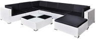 8-Piece Garden Sofa Set With Cushions Polyrattan White 41265 41265 - Garden Furniture