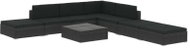 8-piece garden sofa with cushions polyratt black 46748 46748 - Garden Furniture