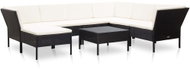 8-piece garden sofa with cushions polyratan black 48952 48952 - Garden Furniture
