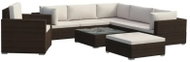 8-piece Garden Sofa with Cushions Polyrattan Brown 46765 46765 - Garden Furniture