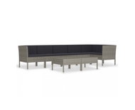8-piece garden sofa with cushions polyrattan gray 3056790 3056790 - Garden Furniture