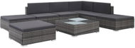 8-piece garden sofa with cushions polyratt gray 44421 44421 - Garden Furniture