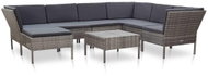 8-piece garden sofa with cushions polyrattan gray 48954 48954 - Garden Furniture