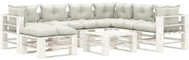 8-piece Garden Sofa made of Pallets + Beige Cushions Wood 3052428 3052428 - Garden Furniture