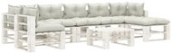 8-piece Garden Sofa made of Pallets + Beige Cushions Wood 3052439 3052439 - Garden Furniture