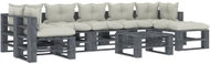 8-piece Garden Sofa made of Pallets + Beige Cushions Wood 3052583 3052583 - Garden Furniture