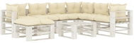 8-piece Garden Sofa made of Pallets + Cream Pillows Wood 3052452 3052452 - Garden Furniture