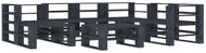 8-piece garden sofa made of pallets wood gray 3052188 3052188 - Garden Furniture