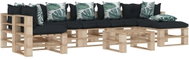 8-Piece Garden Pallet Set + Corner and Floral Print Cushions 3052343 3052343 - Garden Furniture