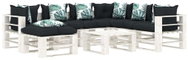 8-piece Garden Set made of Pallets + Angled and Flowery Cushions 3052476 3052476 - Garden Furniture