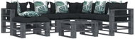 8-piece Garden Set made of Pallets + Angled and Flowery Cushions 3052620 3052620 - Garden Furniture