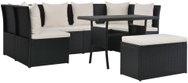 8-piece garden dining set with black polyrattan cushions 44702 44702 - Garden Furniture