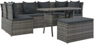 8-Piece Garden Dining Set With Cushions Polyrattan Grey 44703 44703 - Garden Furniture