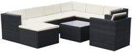 9-Piece Garden Sofa Set With Cushions Polyrattan Black 42675 42675 - Garden Furniture