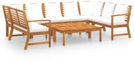 9-Piece Garden Sofa Set With Cushion Cream Acacia 3057775 3057775 - Garden Furniture