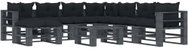 9-Piece Garden Pallet Sofa Set + Anthracite Cushions 3052528 3052528 - Garden Furniture