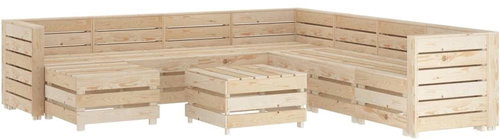 9-piece garden sofa made of wood pallets 3051681 3051681 - Garden Furniture - Main image