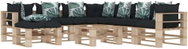 9-Piece Garden Pallet Sofa Set + Angular and Floral Print Cushions 3052336 3052336 - Garden Furniture