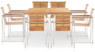 9-piece Dining Set SolidAcacia Wood and Stainless-steel 3053382 3053382 - Garden Furniture