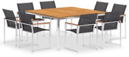 9-piece Dining Set for Textiles and Stainless-steel 3053392 3053392 - Garden Furniture