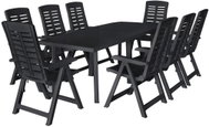 9-piece garden dining set plastic anthracite 276181 276181 - Garden Furniture