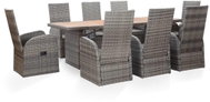 9-piece Garden Dining Set Polyratan Acacia Wood Grey 46049 46049 - Garden Furniture