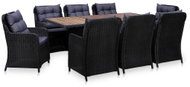 9-piece Garden Dining Set Polyratan Black 3057805 3057805 - Garden Furniture