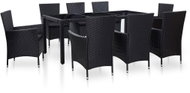 9-piece garden dining set polyratt black 45976 45976 - Garden Furniture