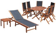 9-piece garden dining set with cushions solid acacia wood 42649 42649 - Garden Furniture