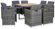 9-piece garden dining set with cushions anthracite polyrate 46377 46377 - Garden Furniture