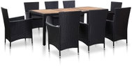 9-piece garden dining set with black polyrattan cushions 46023 46023 - Garden Furniture