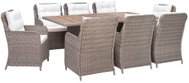 9-piece Garden Dining Set with Cushions Brown Polyrattan 3057801 3057801 - Garden Furniture