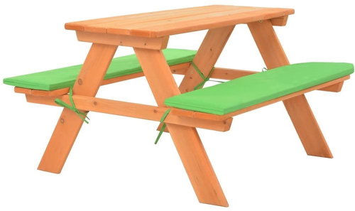 Children' s picnic table with benches 89 x 79 x 50 cm solid fir 91793 91793 - Garden Furniture - Main image