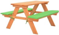 Záhradný nábytok Detský piknikový stôl s lavičkami 89 × 79 × 50 cm masívne jedľa 91793 91793 - Zahradní nábytek