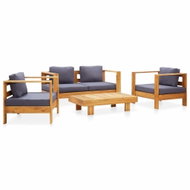 Garden sofa with cushions gray solid acacia 278916 278916 - Garden Furniture