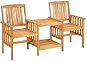 Záhradná stolička s čajovým stolíkom 159 × 61 × 92 cm masívna akácia 45933 45933 - Záhradný nábytok