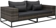 2-piece garden sofa with cushions polyrattan gray 49528 49528 - Garden Furniture